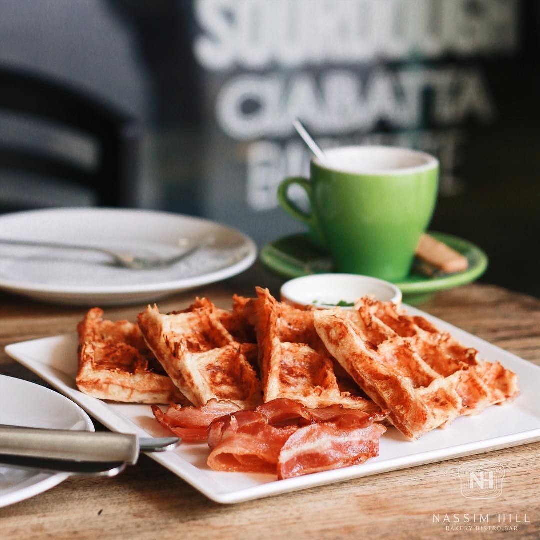 Cheddar Cheese Bacon Waffles