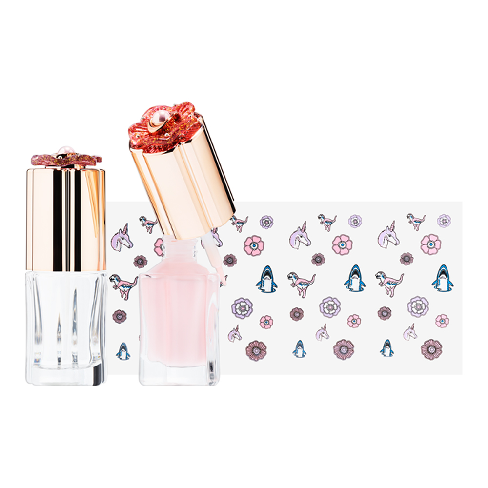 Coach x Sephora Tea Rose nail polish with sticker