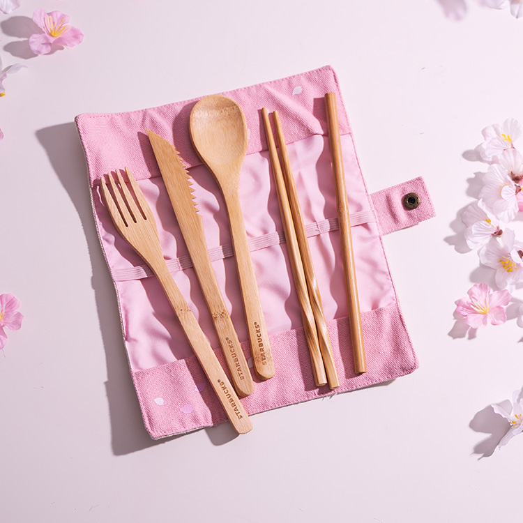 starbucks singapore sakura reusable wooden cutlery