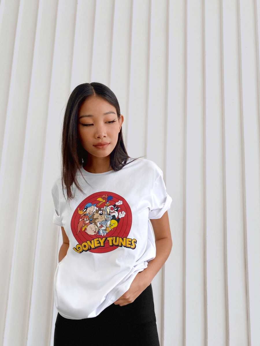 Looney Tunes Relax Fit Graphic Tee - White