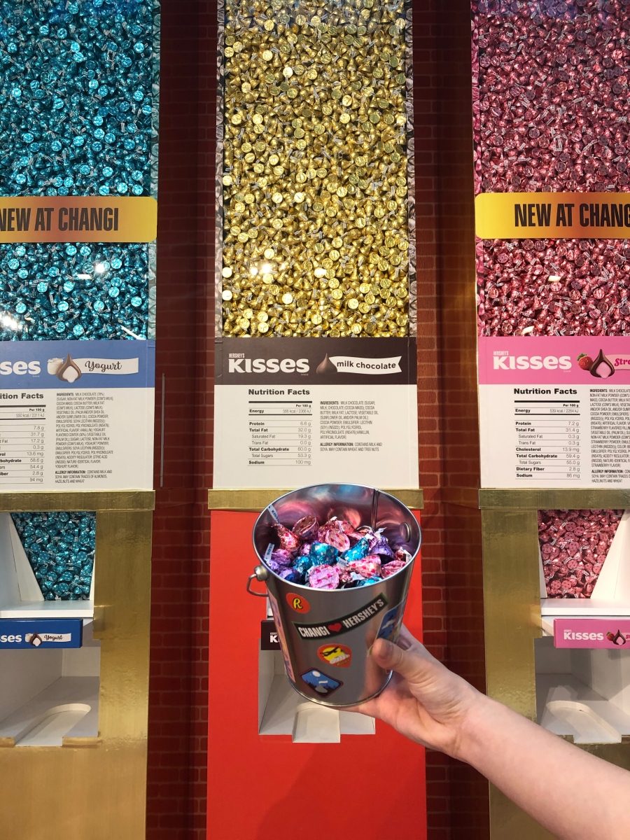 Hershey's bucket filled with chocolates