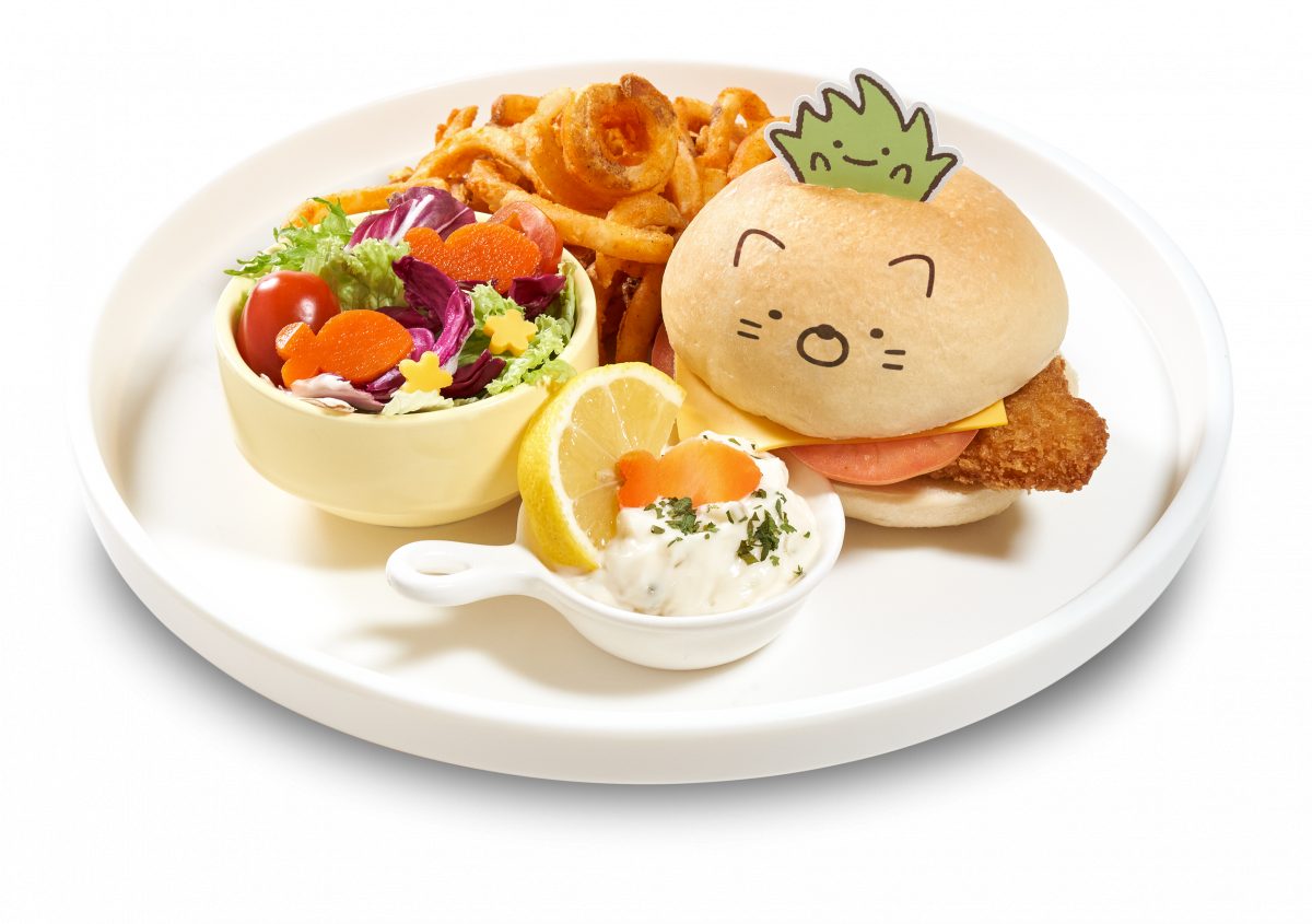 Kumoya x Sumikkogurashi burger