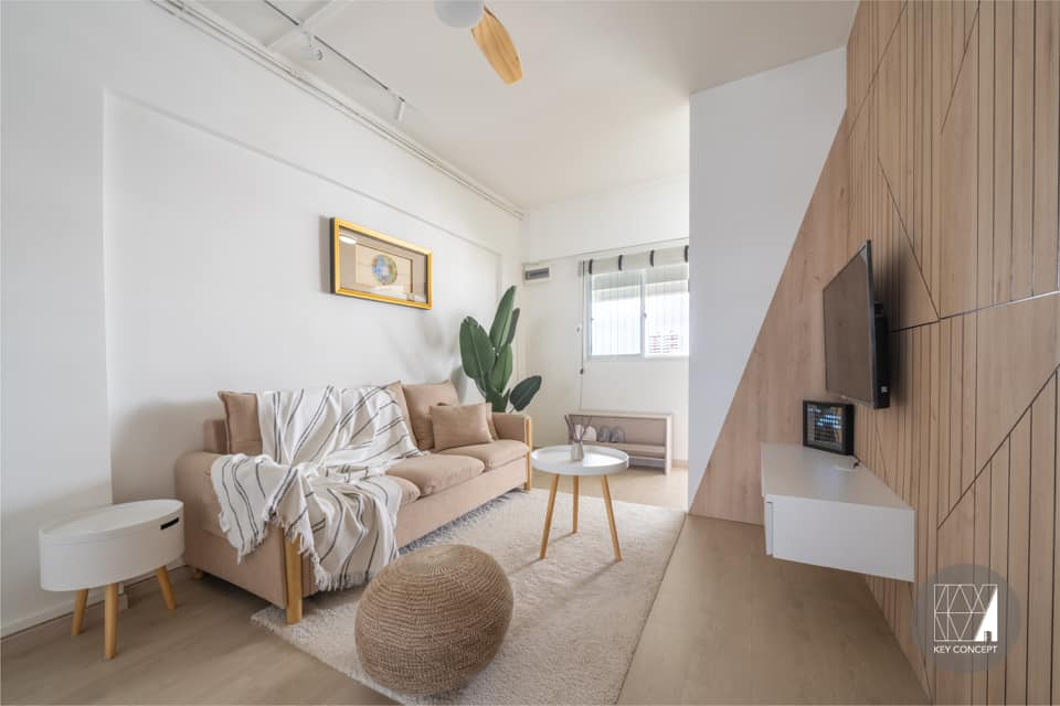 By Key Concept: Minimalist Scandinavian 3-Room Resale HDB With Spacious ...