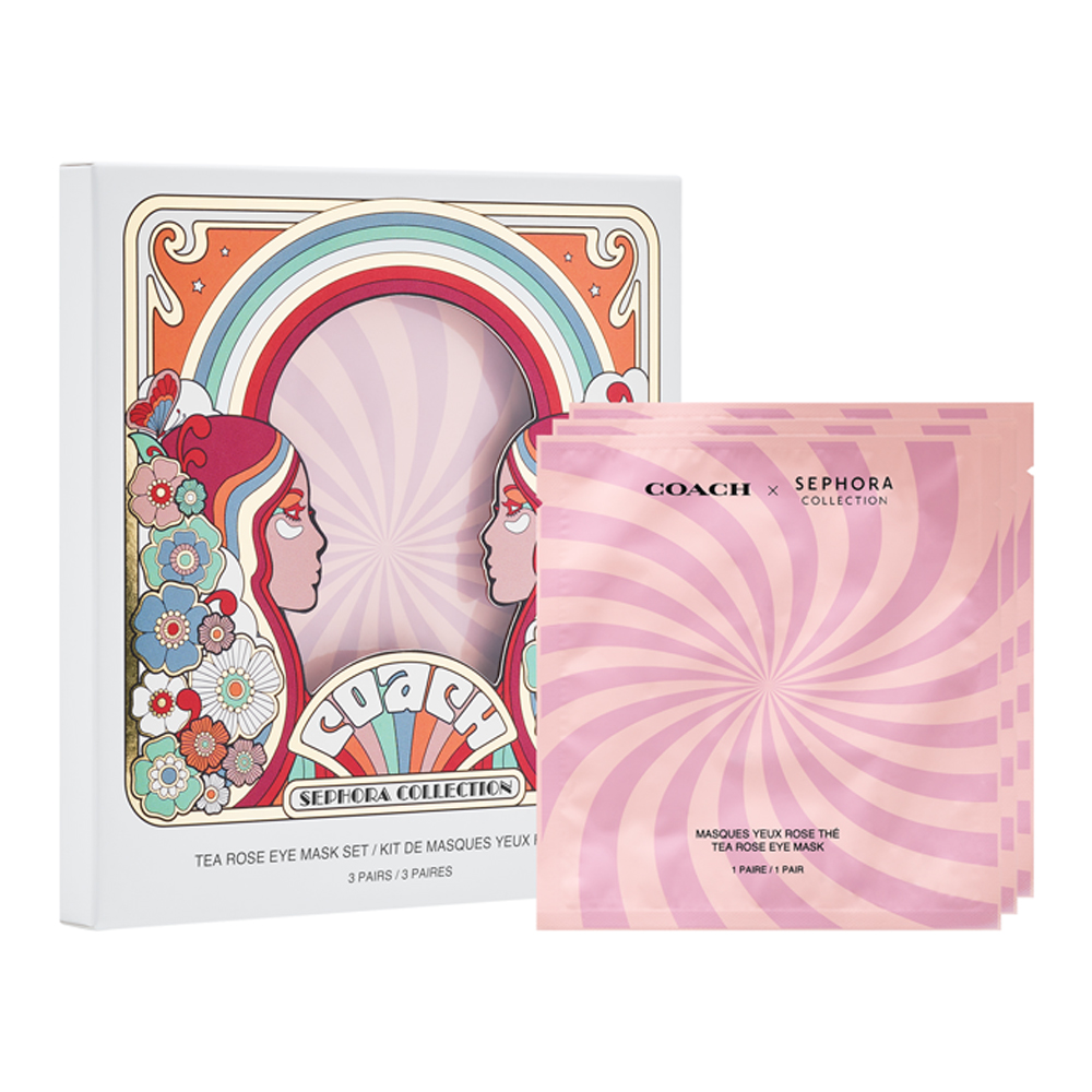 Coach x Sephora Tea Rose eye mask packaging