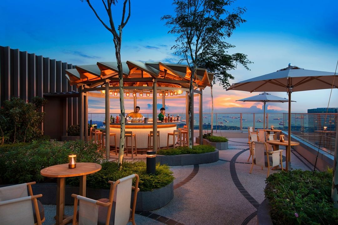 Mr. Stork rooftop bar at Andaz Singapore