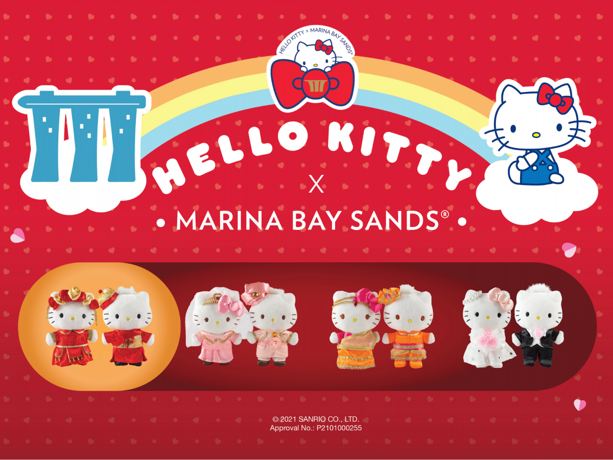 Hello Kitty wedding plushies MBS Singapore