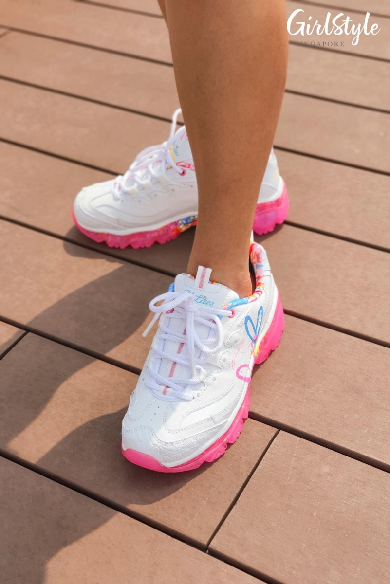 Skechers JGoldcrown Singapore D'Lites chunky shoes
