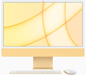 iMac in yellow front