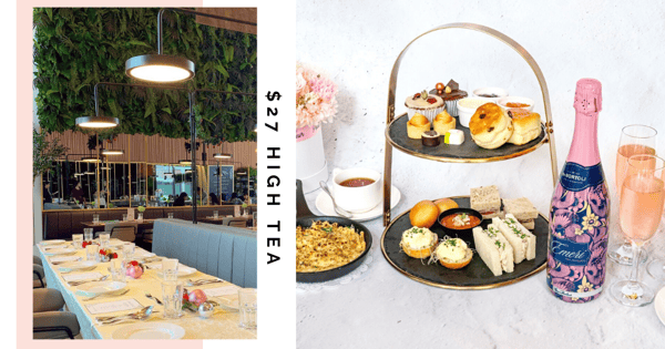 $27/pax Mother's Day High Tea Comes With Pink Wine & Pasta Like Carbonara, Seafood Linguine, Truffled Mushroom Risotto