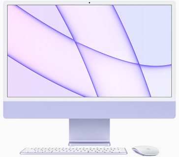 iMac in purple front