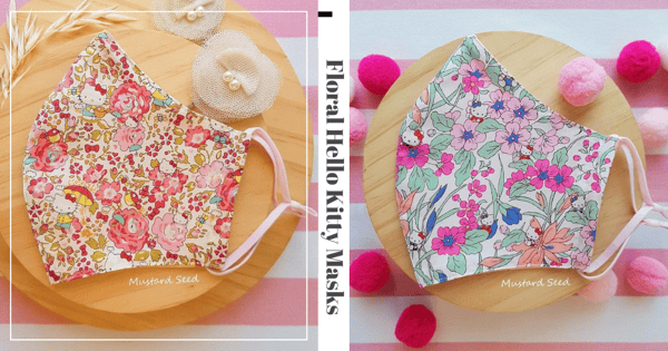 Local Store Sells Beautiful Reusable Face Masks For Adults & Kids With Floral & Sanrio Designs