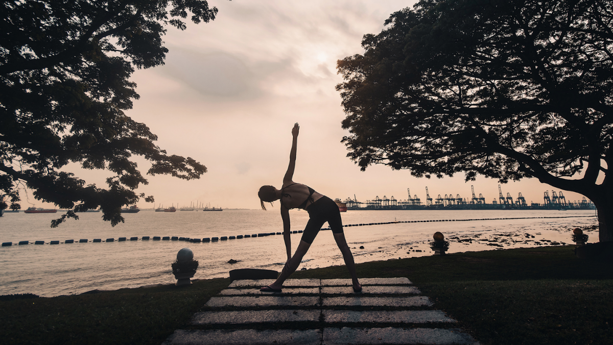 Sunset Yoga at FOC Sentosa