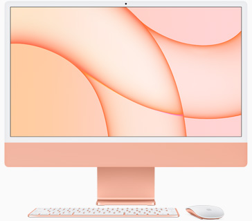 iMac in orange front