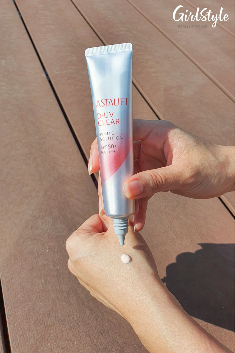 Astalift D-UV Clear White Solution Sunscreen Review: Non