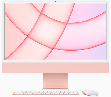 iMac in pink front