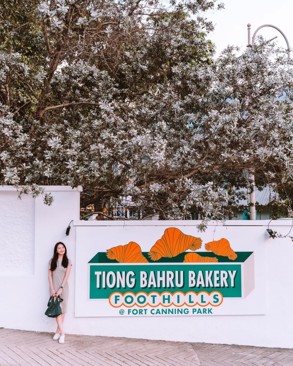 Tiong Bahru Bakery Foothills branding on a wall