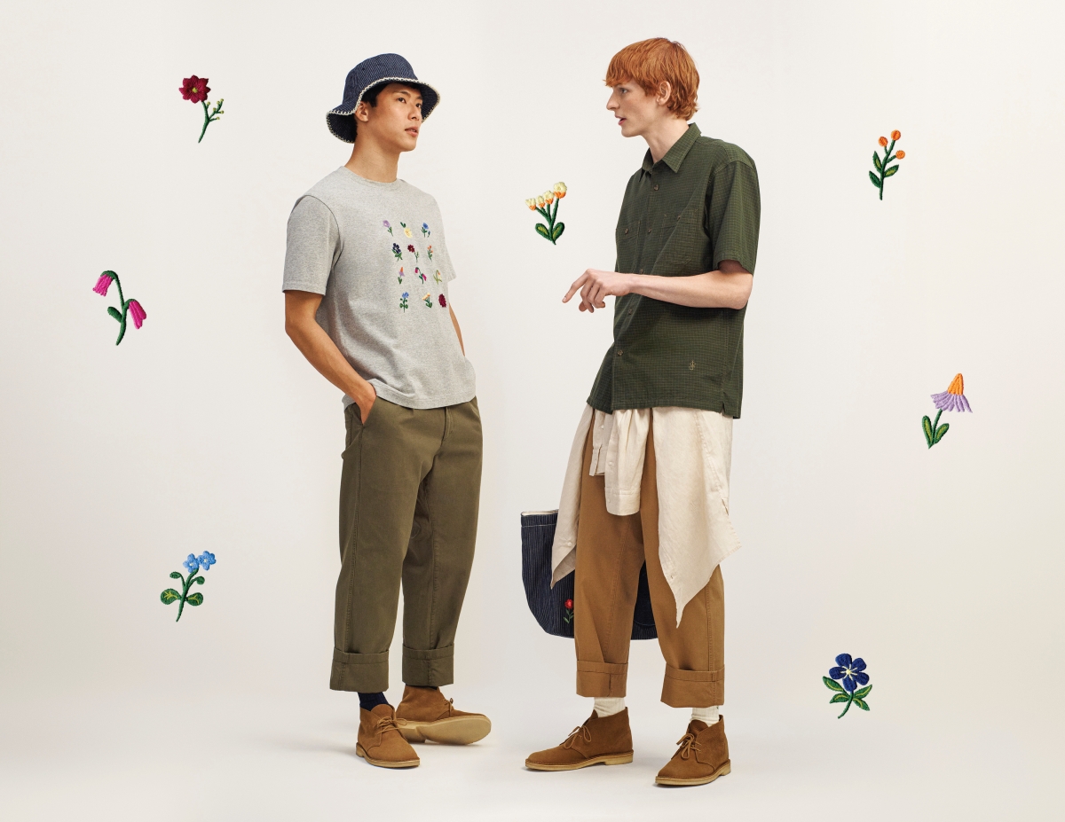 uniqlo JW Anderson mens embroidered t shirt