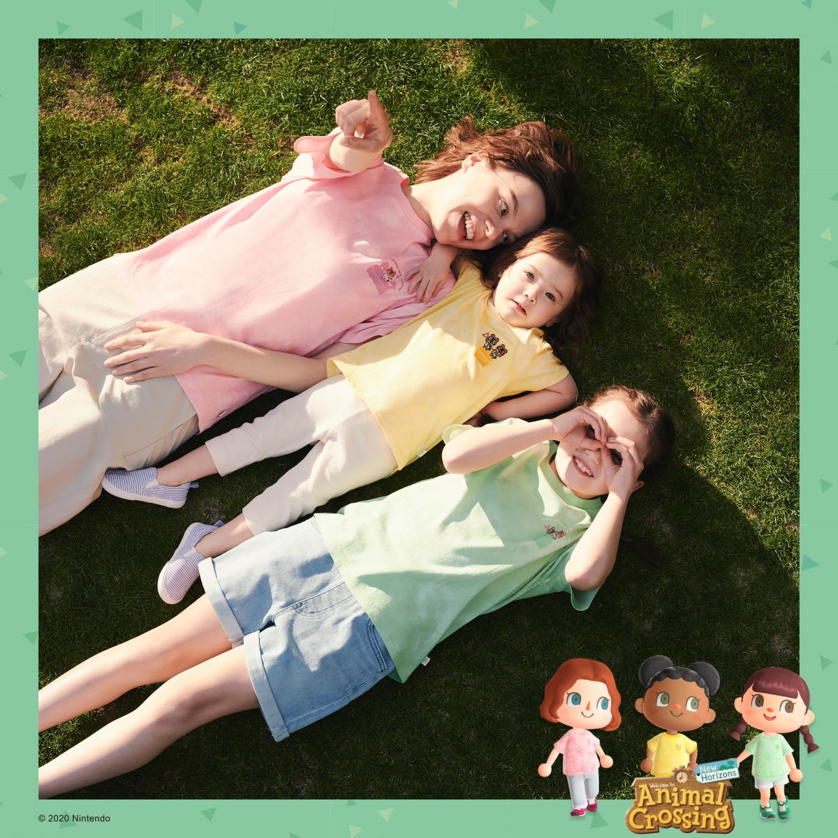 UNIQLO UT Animal Crossing womens and kids pastel t shirts