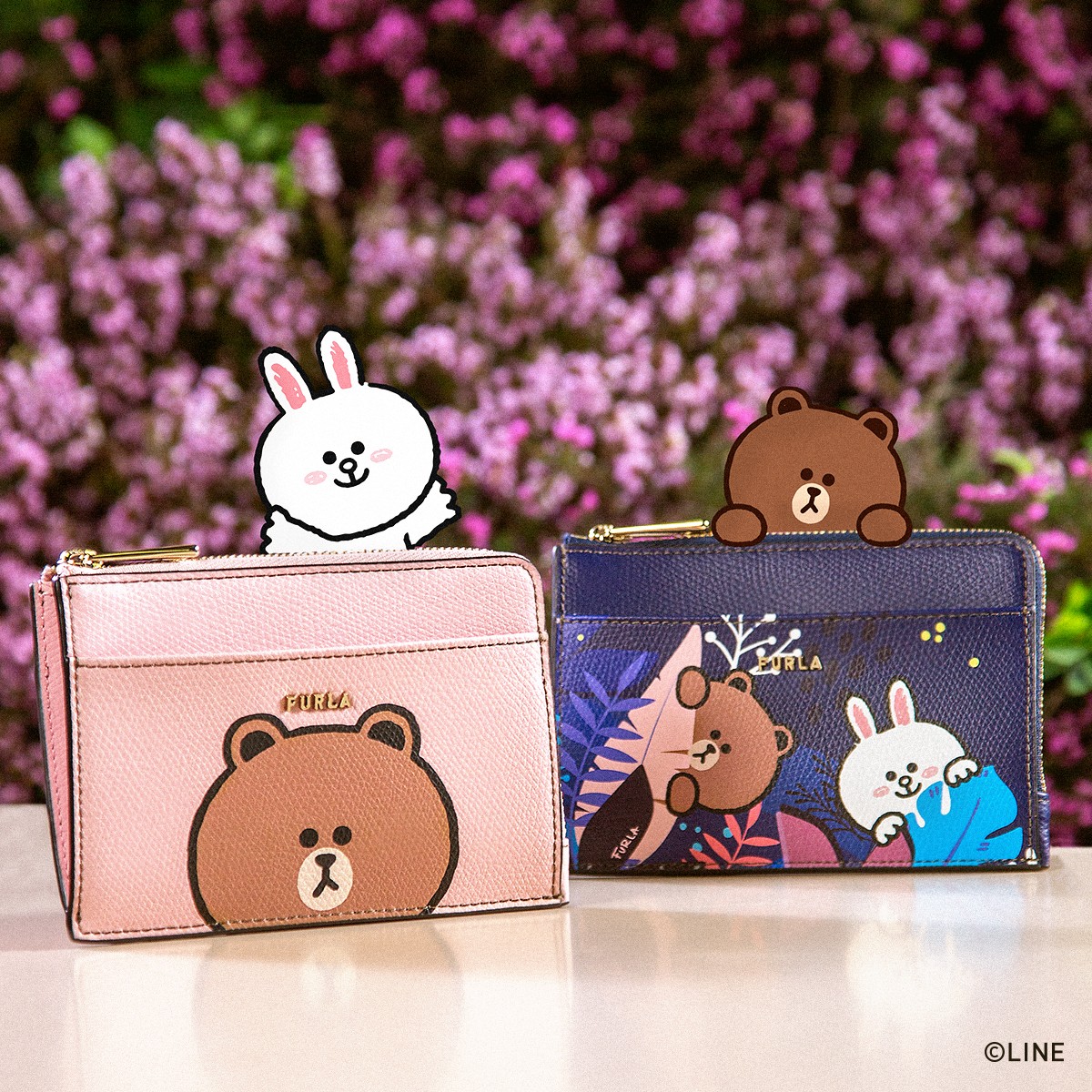 line friends furla card cases