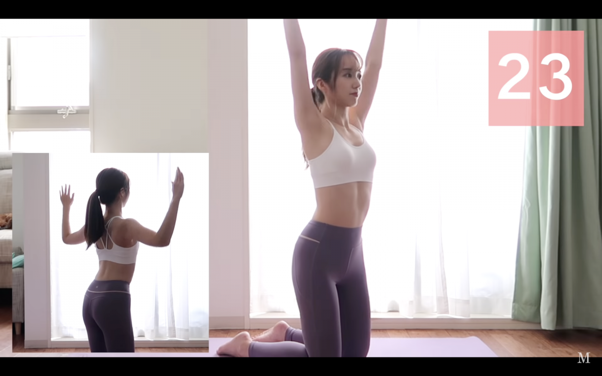 asian woman arm workout