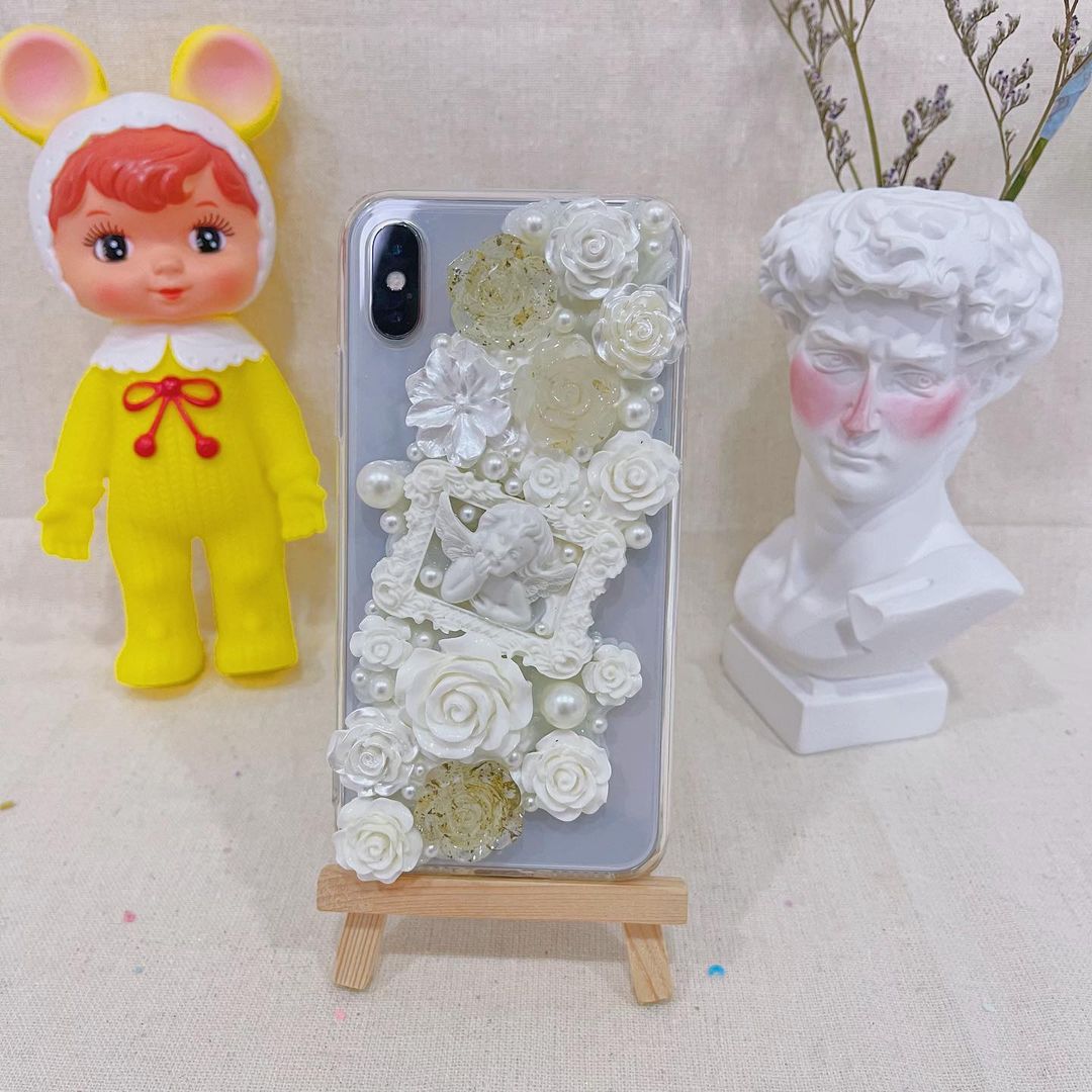 CraftBeast Handmade simple white phone case