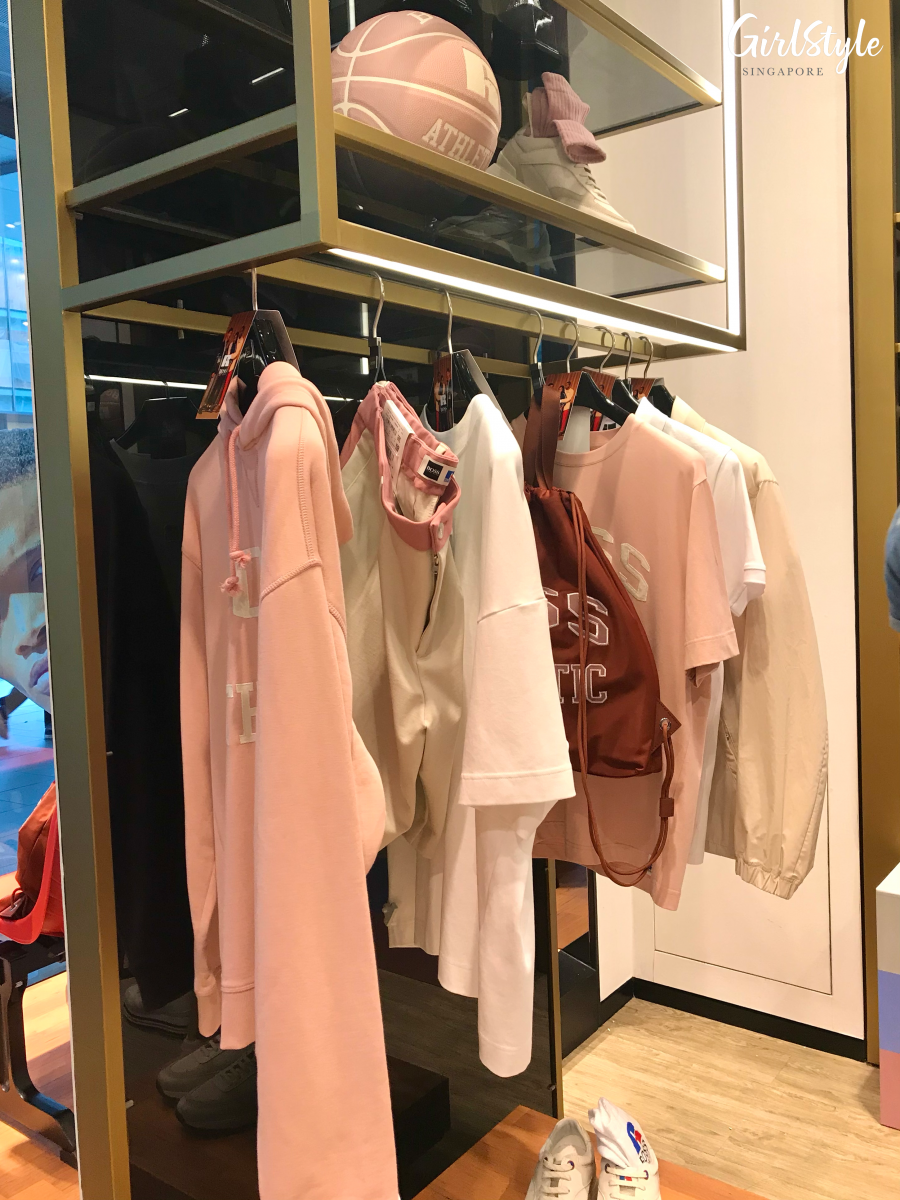 boss Russell Athletic pink clothes in singapore