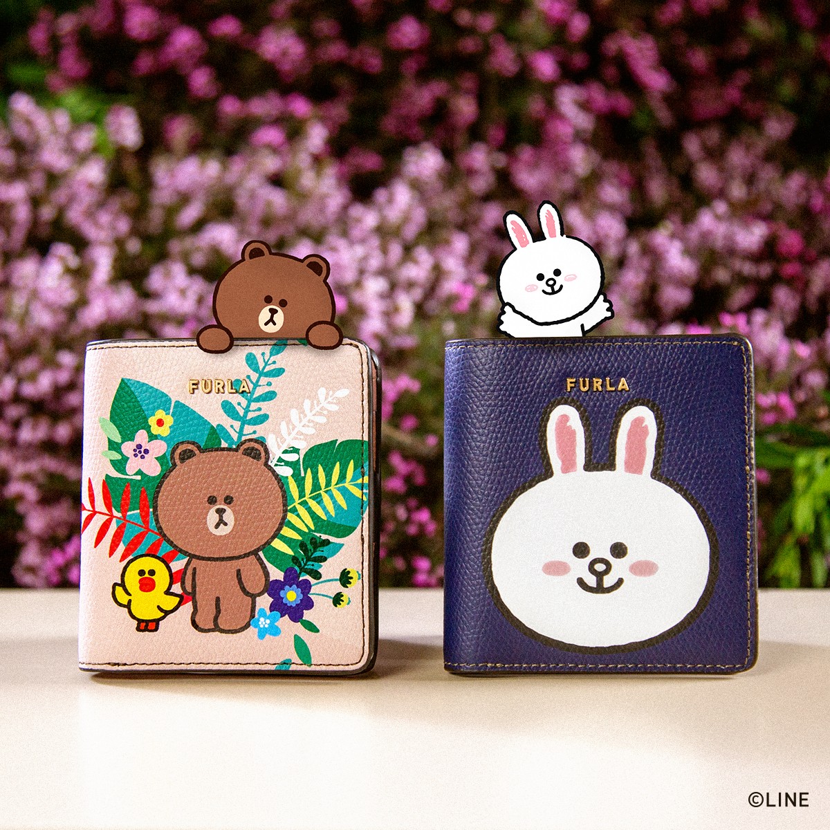 line friends furla wallets