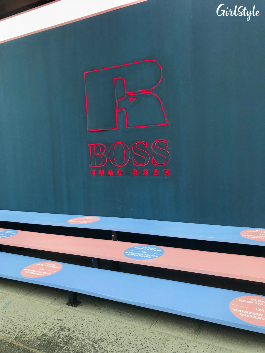 boss Russell Athletic teal photo spot mandarin gallery singapore