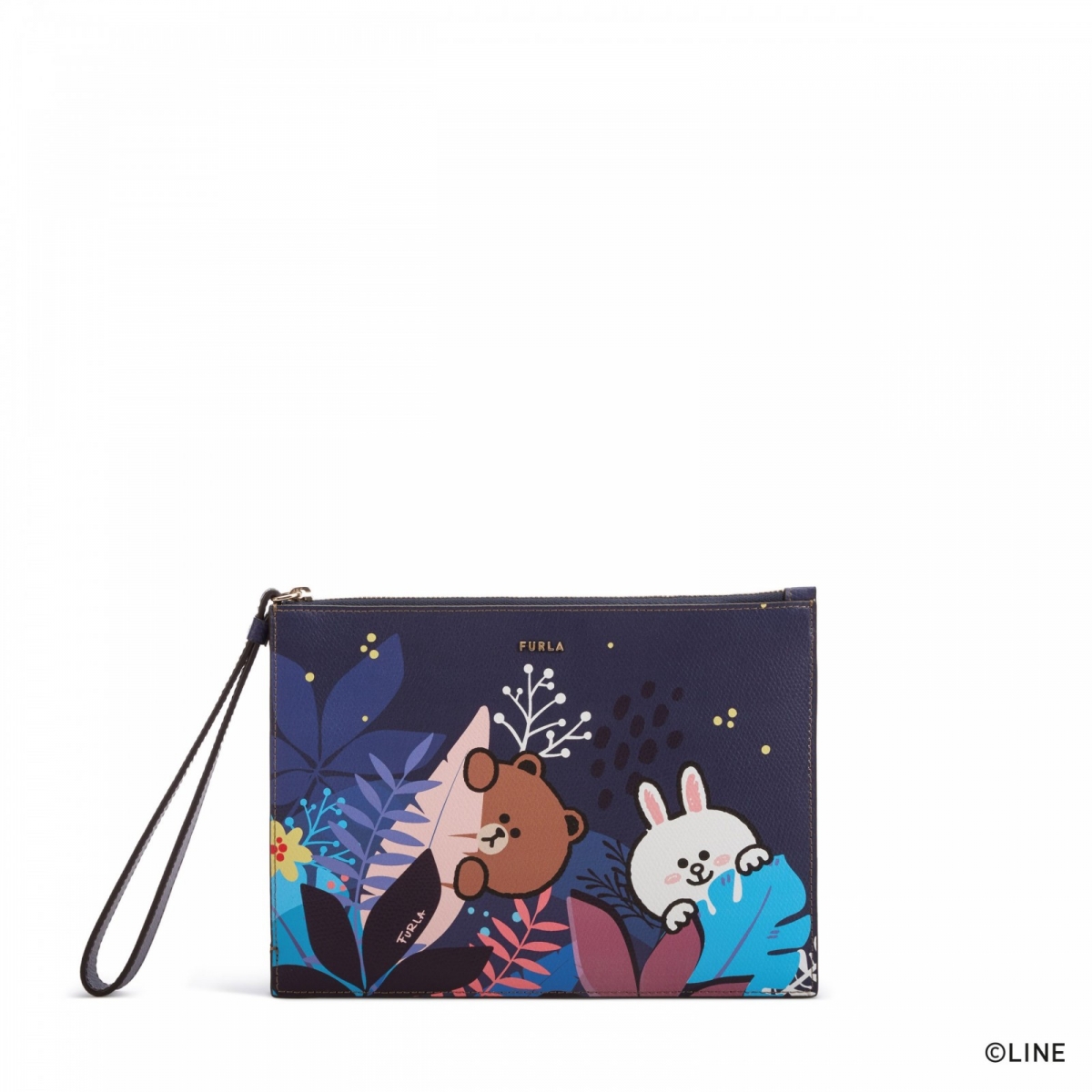 Furla x LINE FRIENDS enveope clutch bag