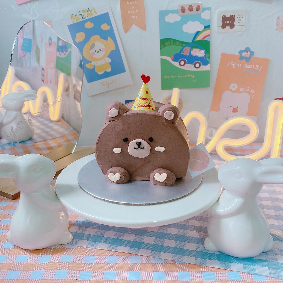 Korean mini 3d bear cake Singapore