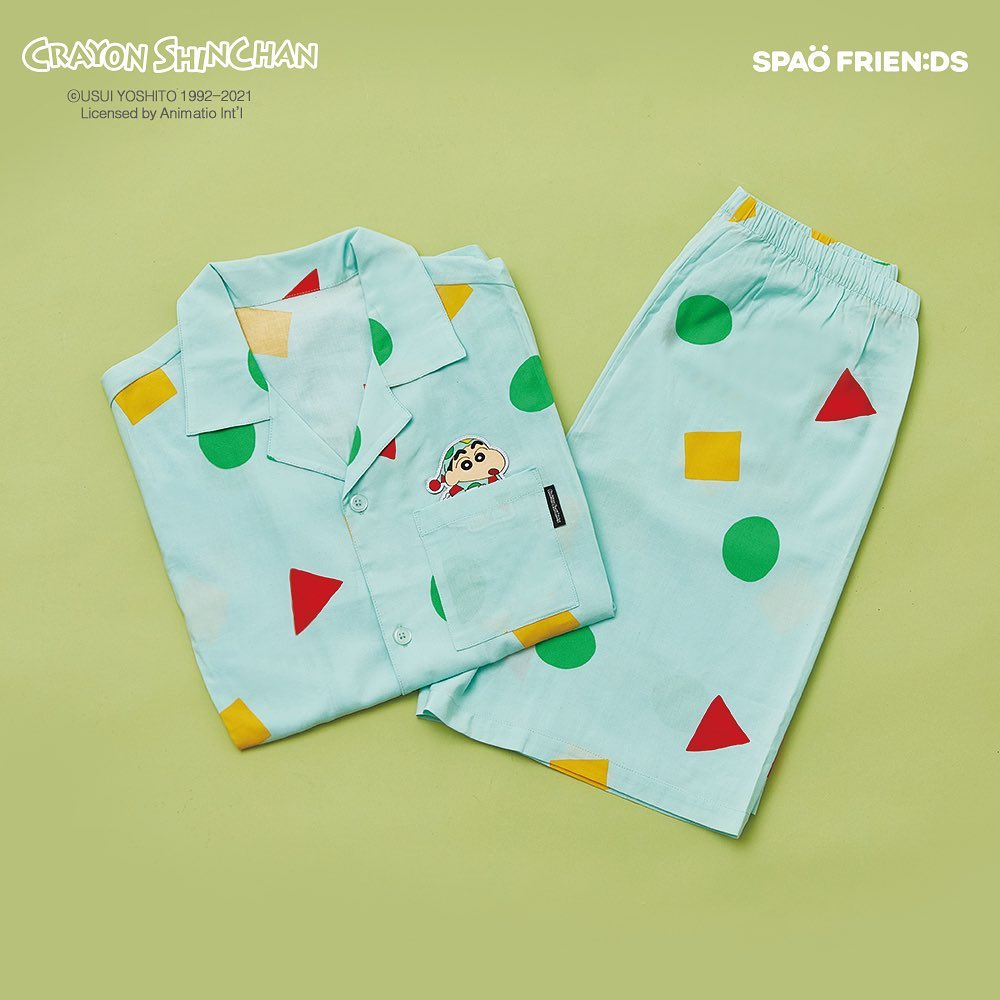 SPAO Crayon Shinchan pajamas in blue