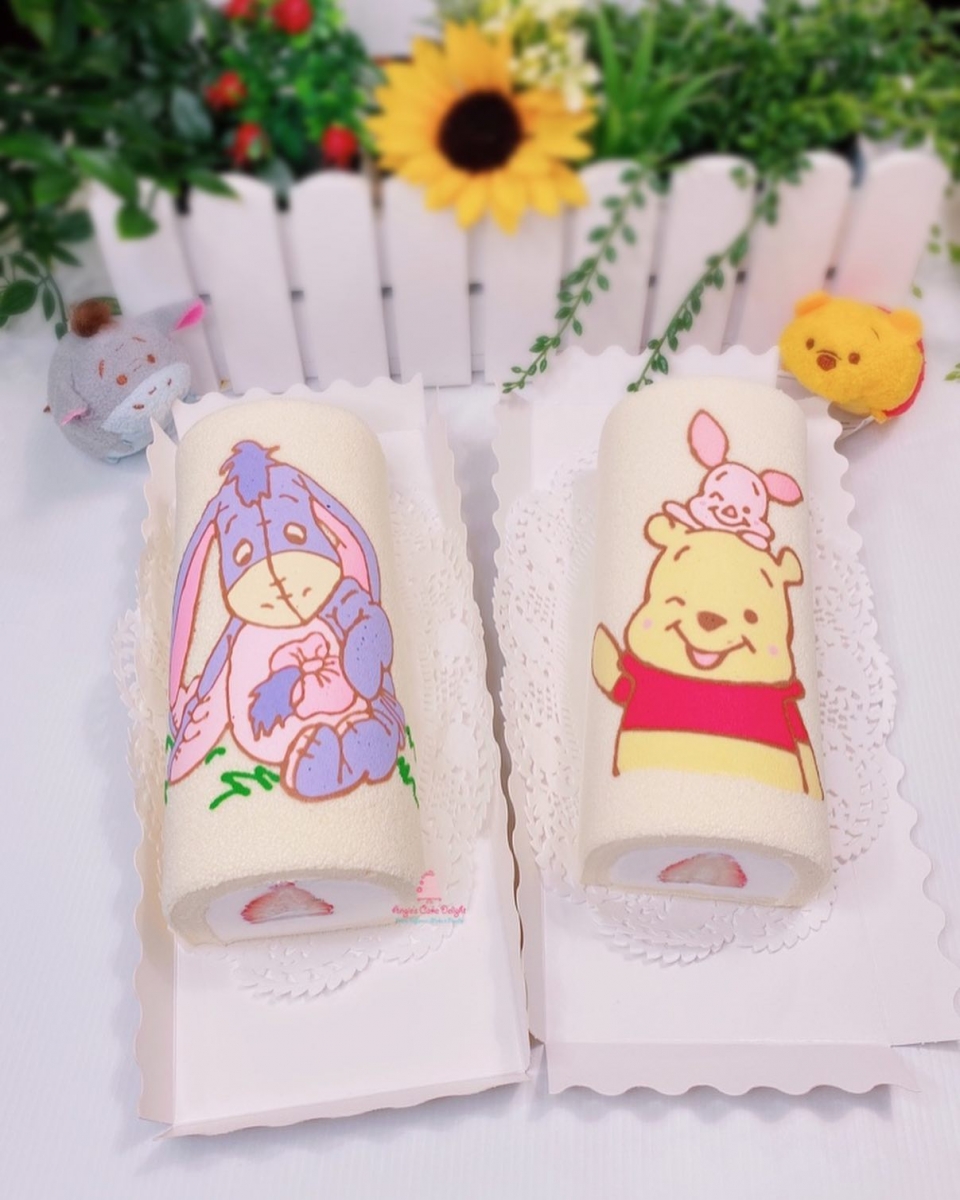 Angie's Cake Delight pooh eeyore chiffon roll cake