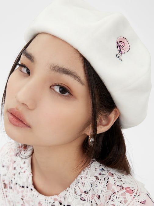 Pomelo x Esther Bunny Lavender Bunny Beret Hat