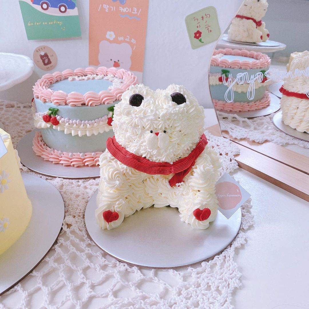 Korean mini 3d bear cake Singapore