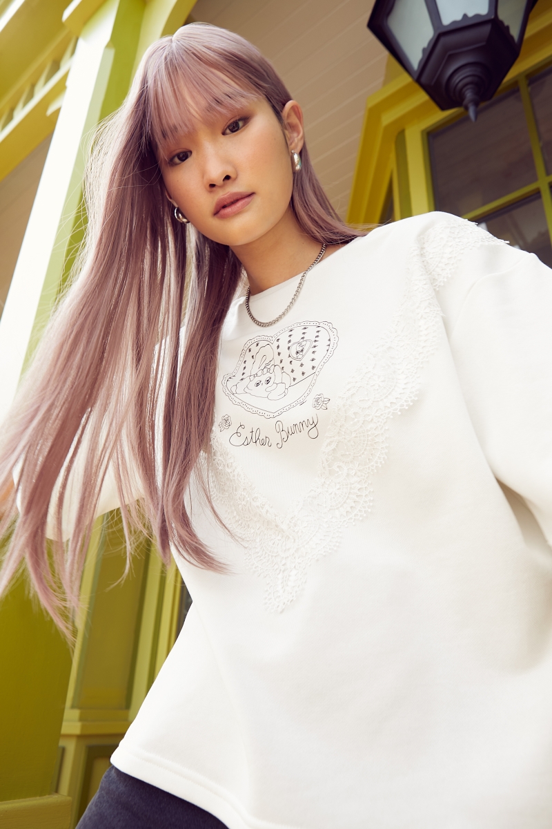 Pomelo x Esther Bunny Bow Bunny Oversized Tee