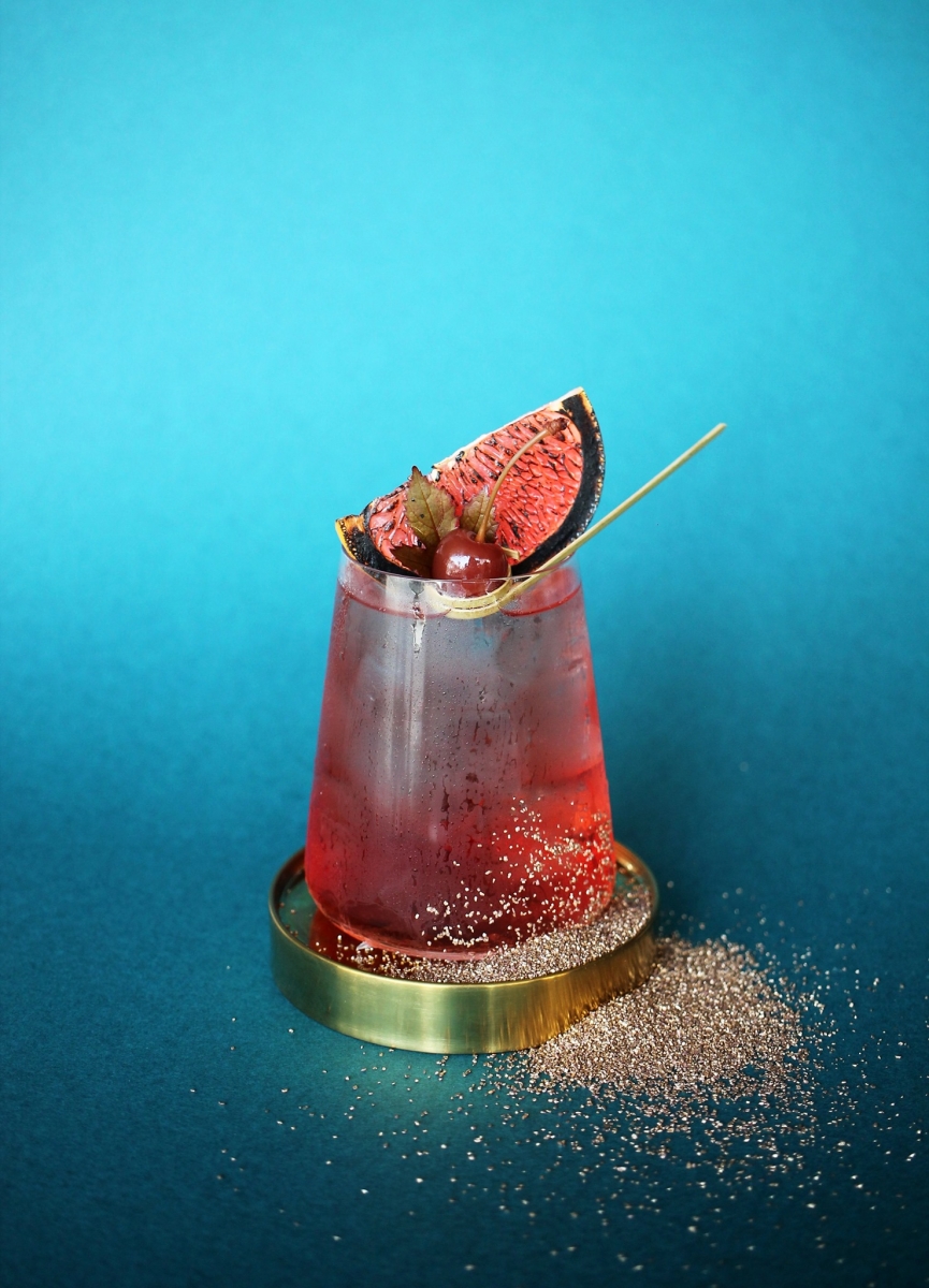 sangaree rose cherry americano cocktail at levant bar