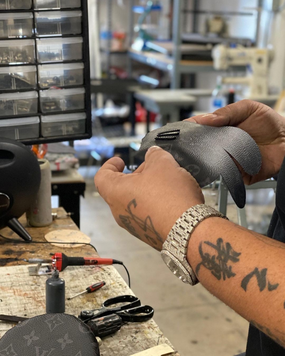 making sheron barber mickey mouse louis vuitton bag