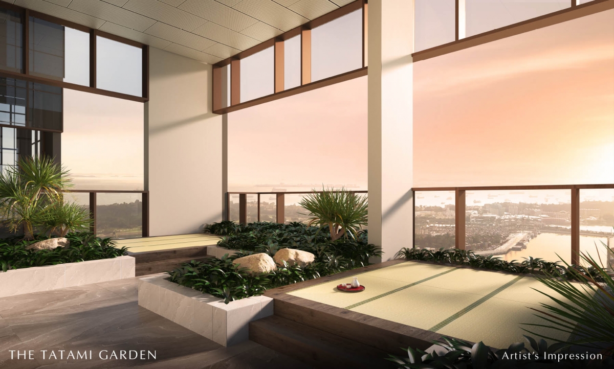 one berham tanjong pagar condo japanese tatami garden