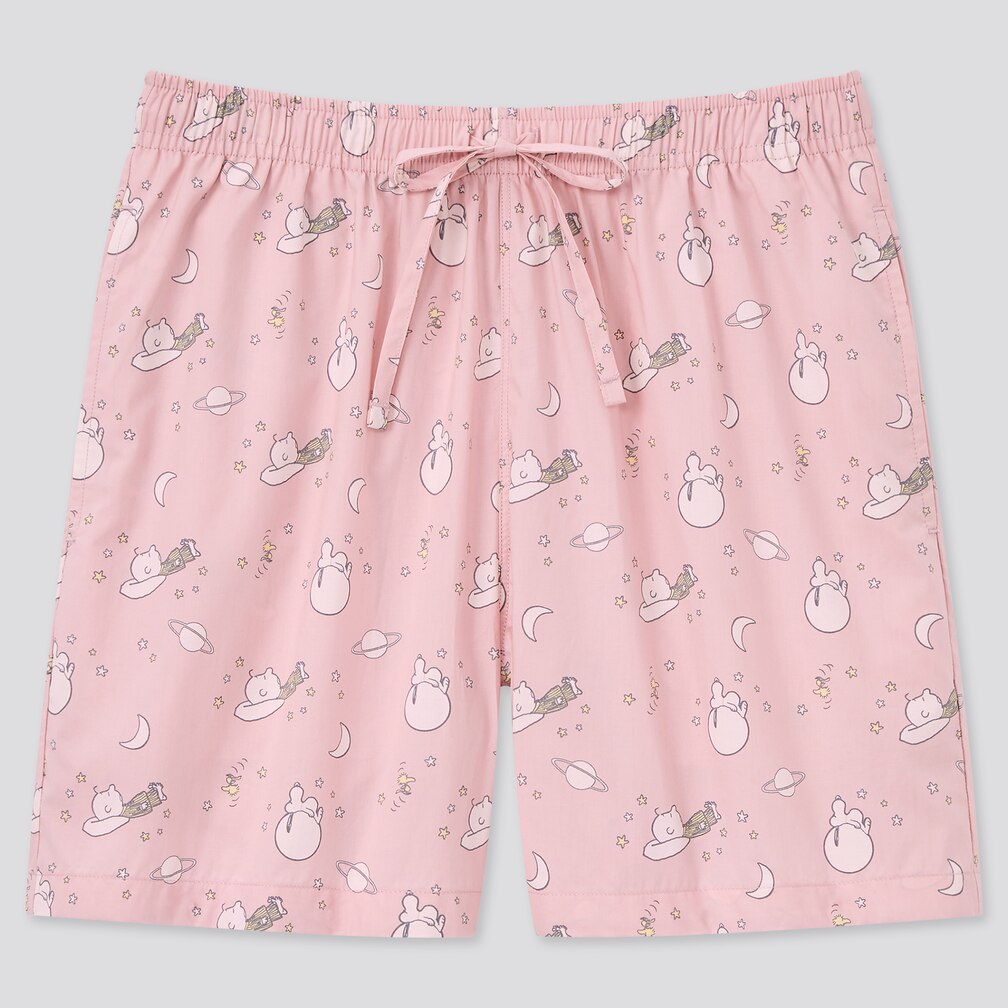 uniqlo singapore peanuts snoopy airism relaco shorts pink
