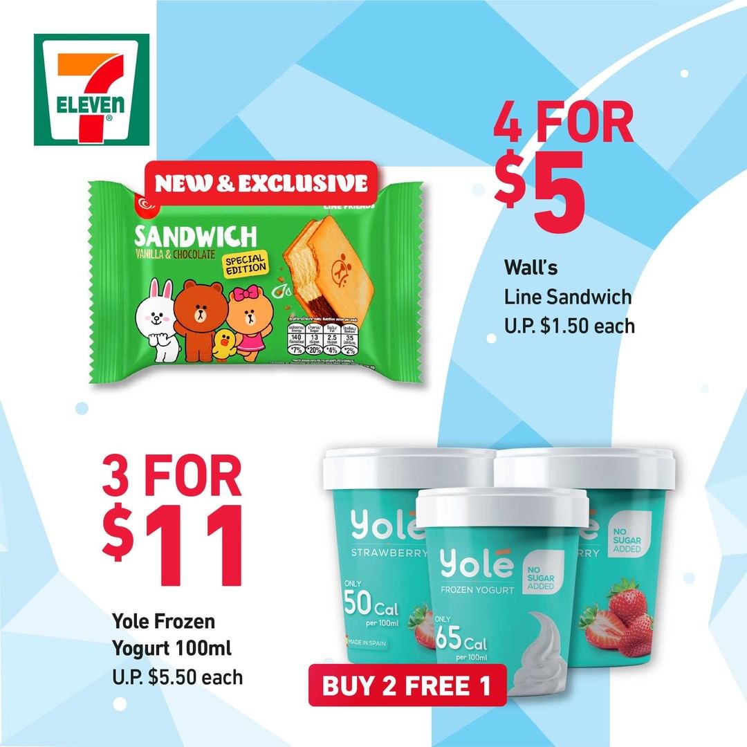 7-Eleven Singapore Wall's & Yolé ice cream special