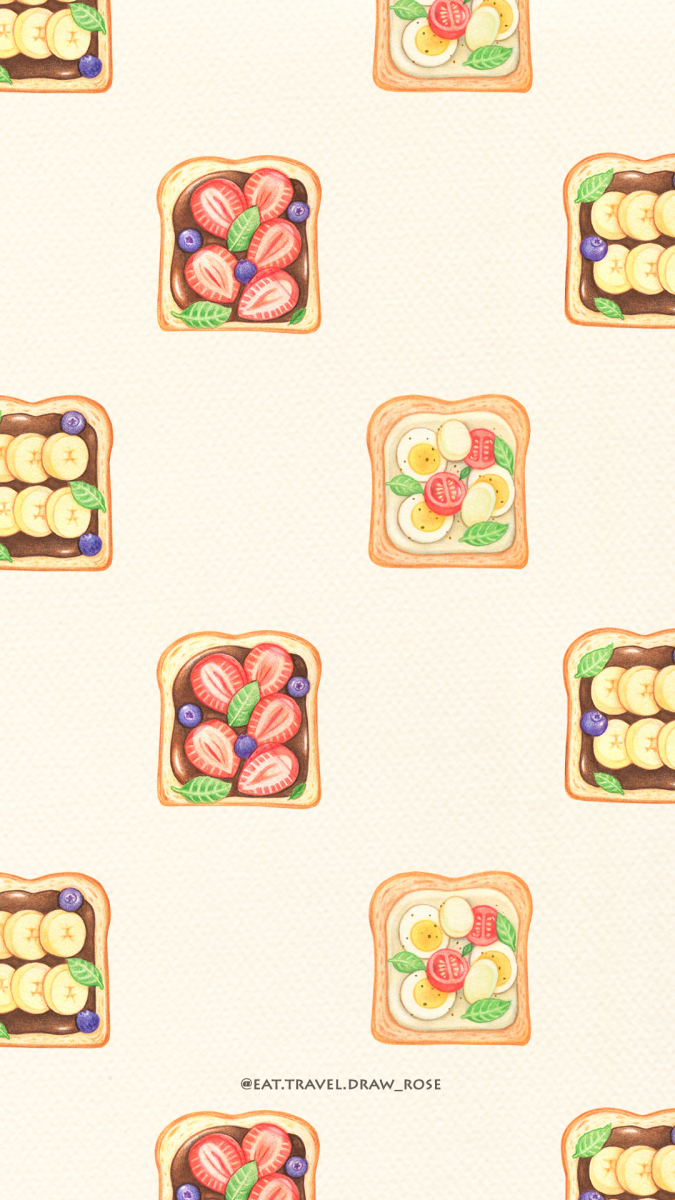 illustrated sandwich phone wallpaper