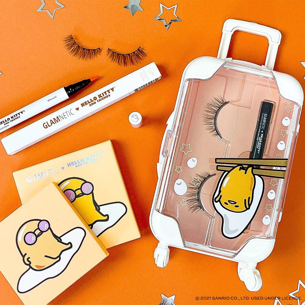 glamnetic magnetic false eyelashes in gudetama suitcase