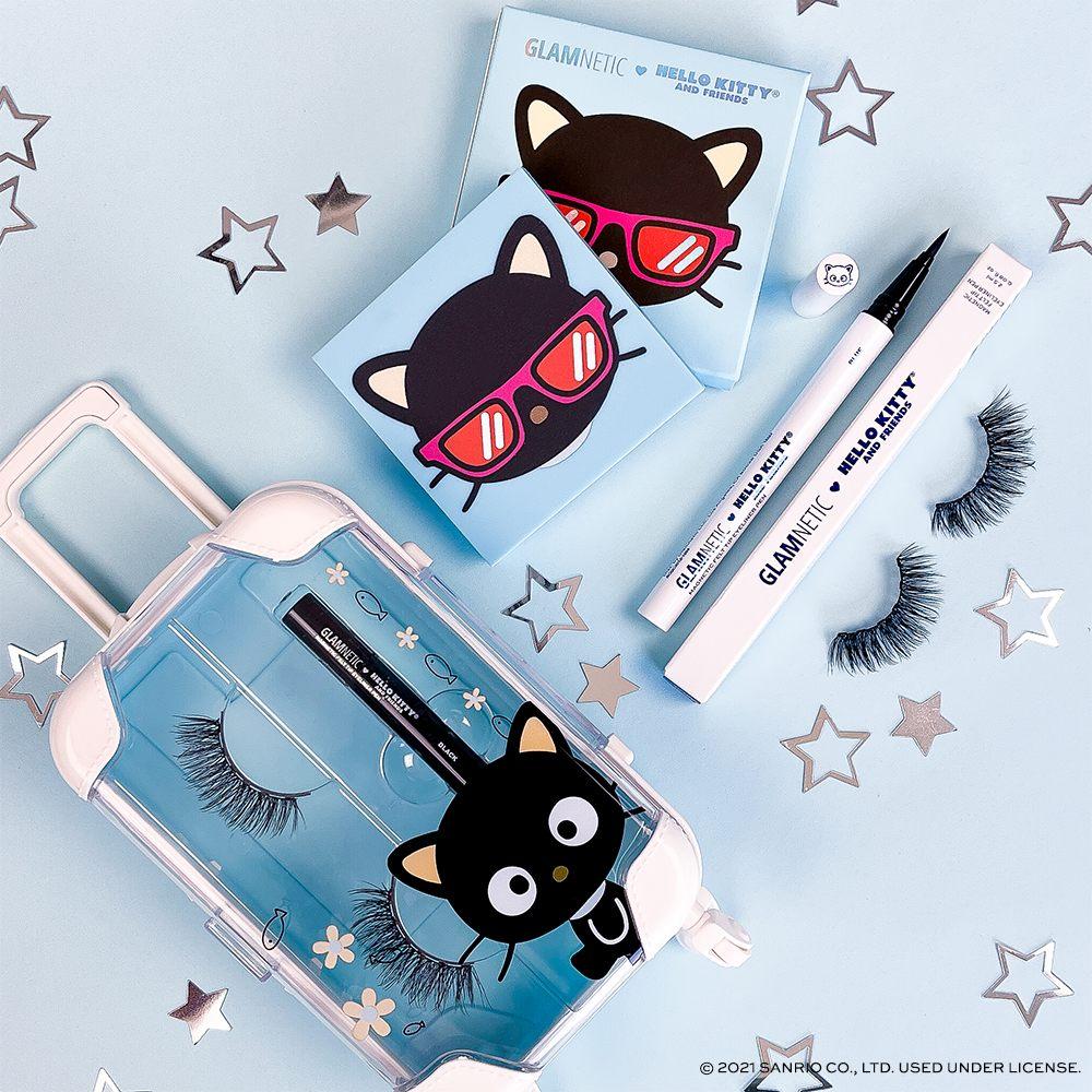 glamnetic magnetic false eyelashes in chococat suitcase