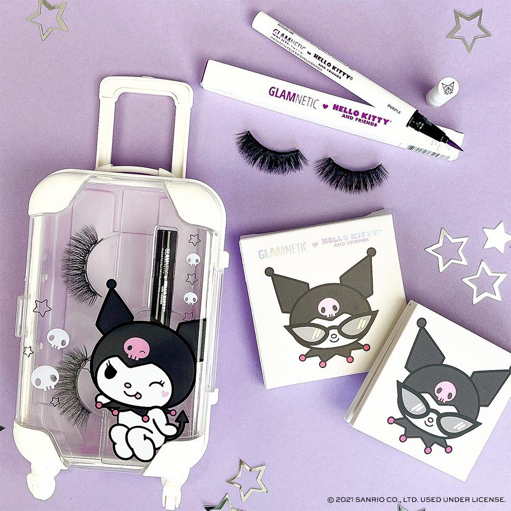 glamnetic magnetic false eyelashes in kuromi suitcase