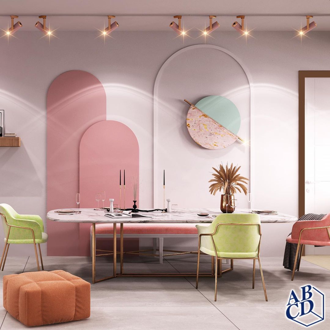 Pink HDB flat Tampines A Blue Cube Design Singapore