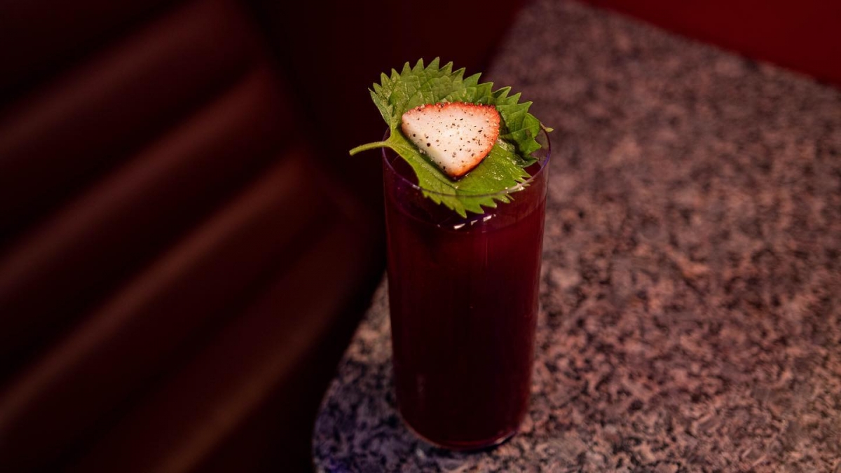strawberry cocktail at Junior The Pocket Bar singapore