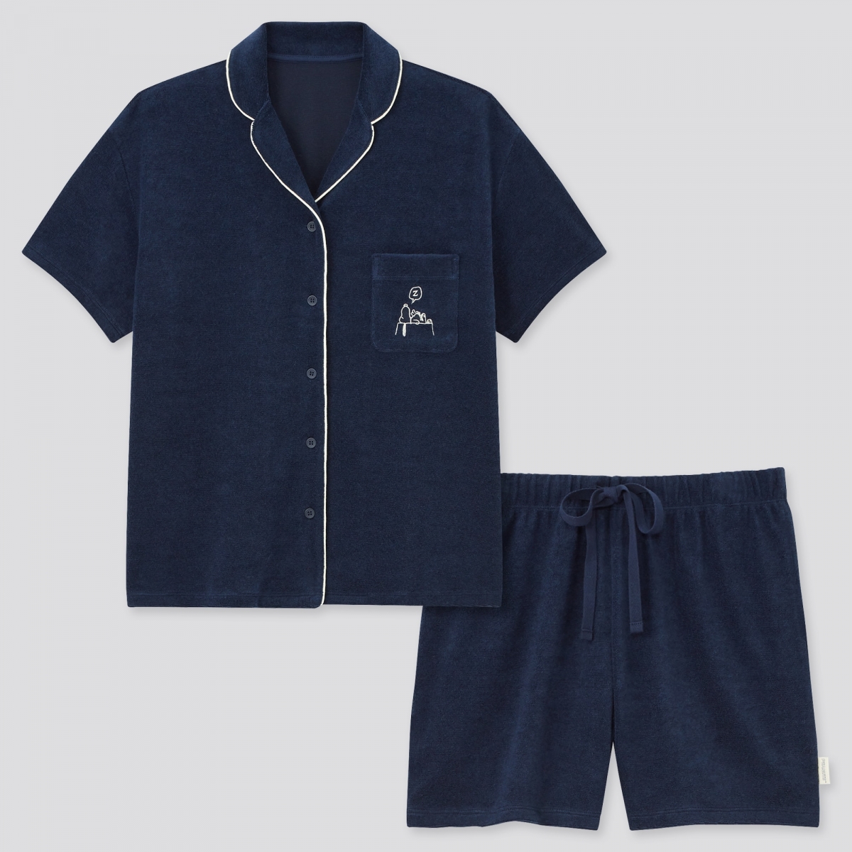 uniqlo singapore peanuts snoopy airism pajamas navy