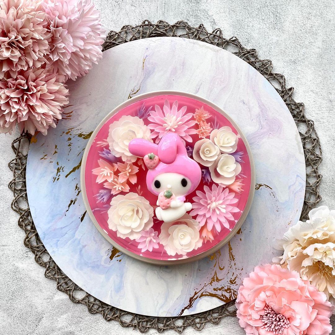 Wishing Upon A Cake My Melody pink jelly cake