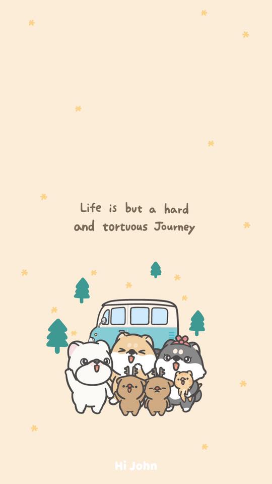 life quote shiba inu hi john phone wallpaper