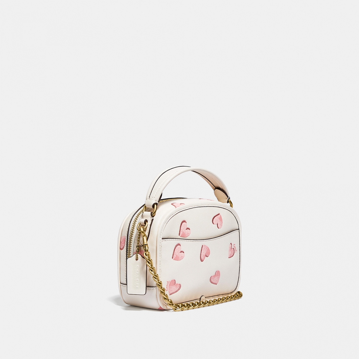 Lunchbox Top Handle With Heart Print back view